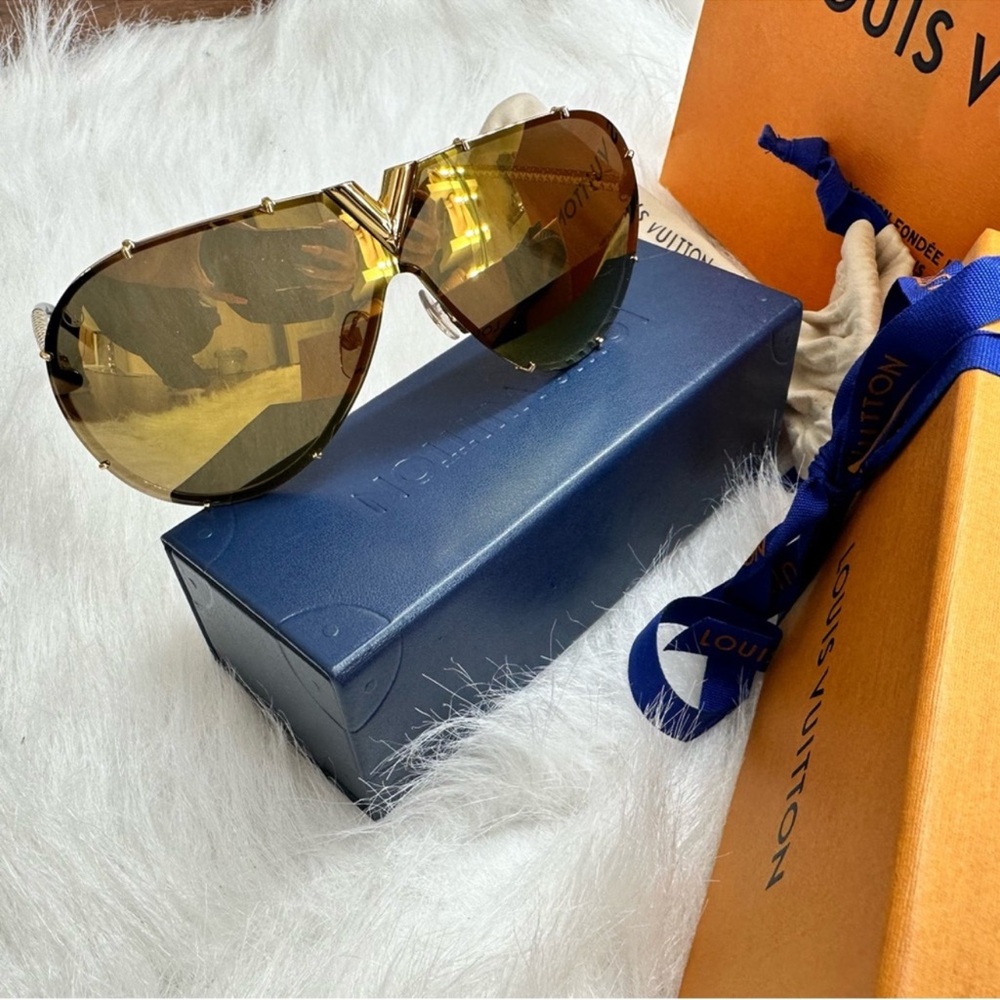 Gold Louis Vuitton sunglasses